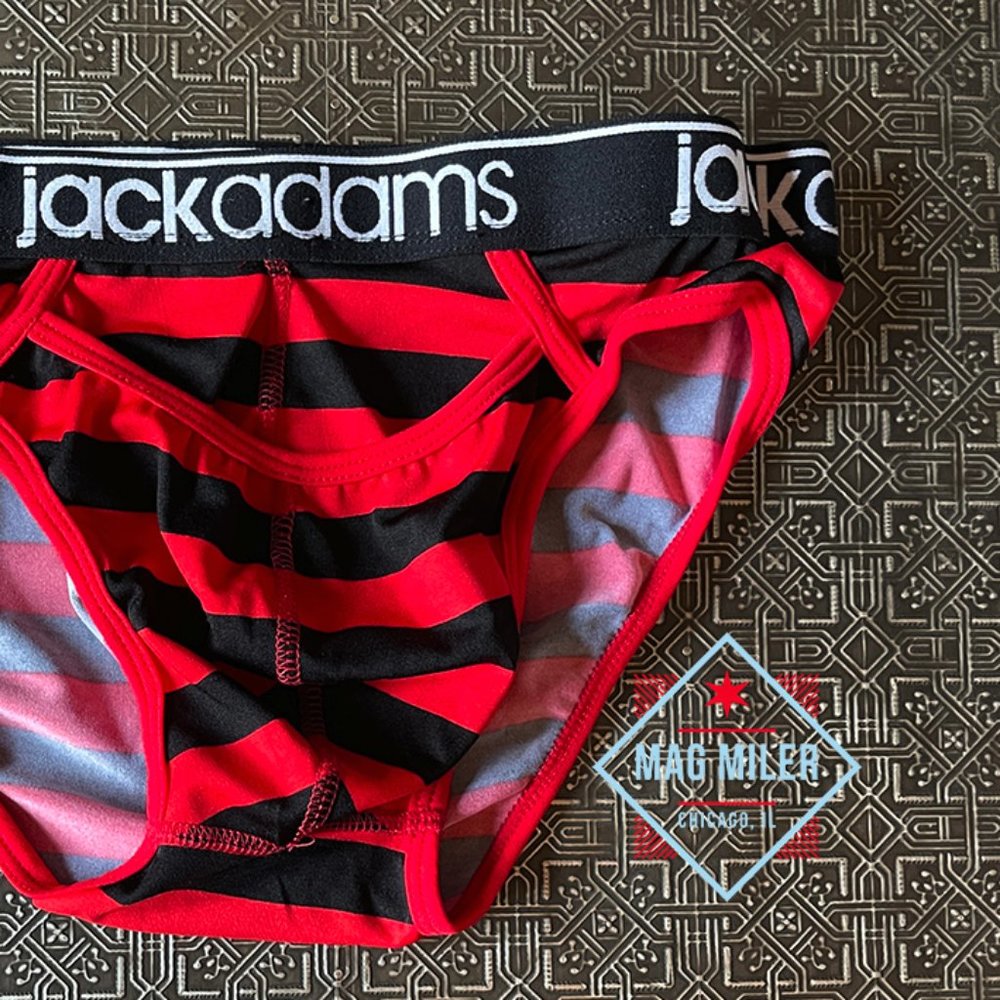 JACK ADAMS HAYDEN BLACK STRIPE BRIEF, SM